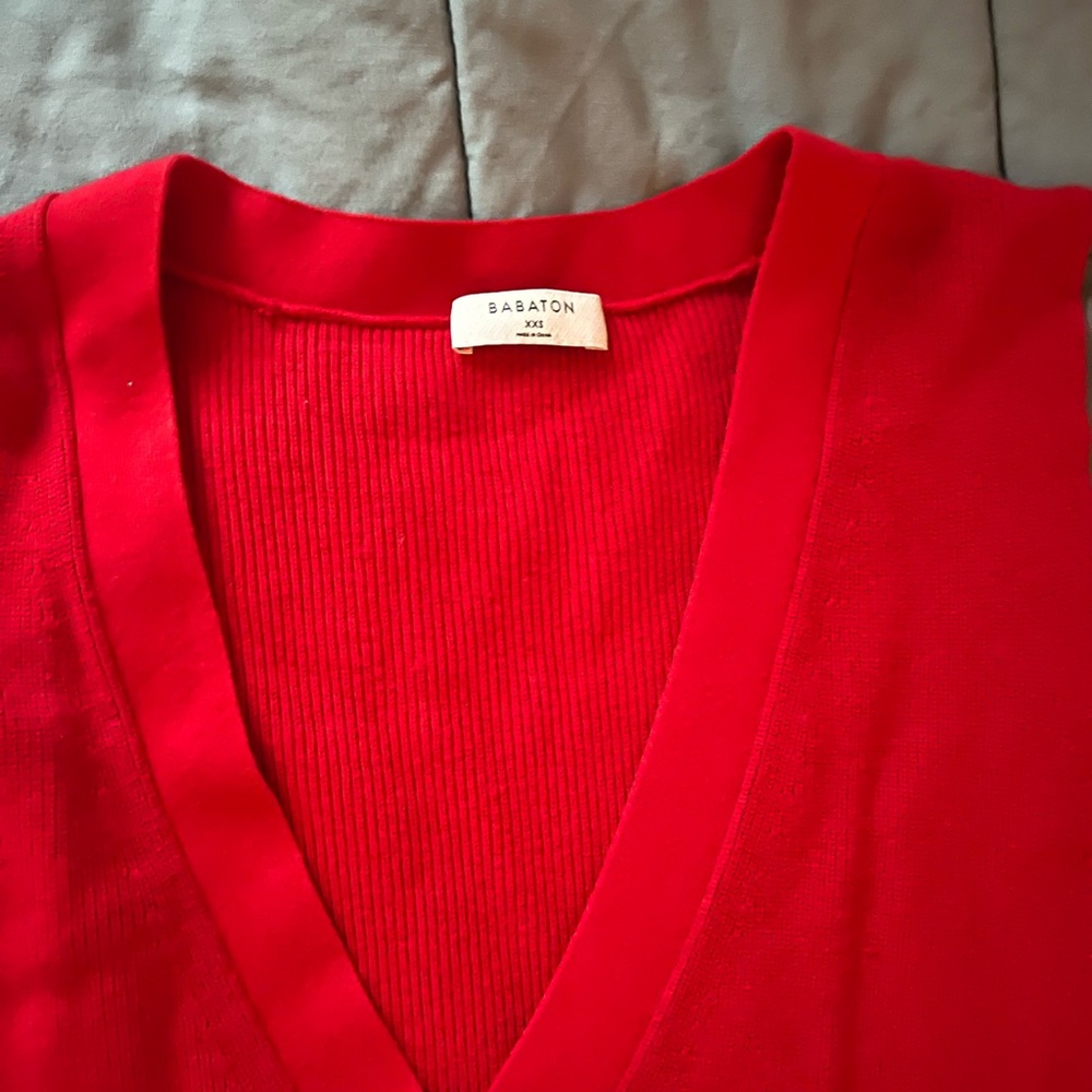 Red aritzia sweater vest